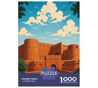 Rompecabezas para Adolescentes Rompecabezas De 1000 Piezas Red Fort Agra by Day Juegos Relajantes Desafío Difícil Actividades Divertidas En Casa 38x26cm/1000pcs