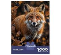 Rompecabezas para Adolescentes Rompecabezas De 1000 Piezas Red Fox in Autumn Rompecabezas para Adultos Juego Práctico Corte De Precisión Reducción del Estrés Regalos 52x38cm/1000pcs