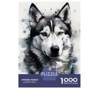 Rompecabezas para Adolescentes Rompecabezas De 1000 Piezas Siberian Husky Dog Beauty Rompecabezas para Adultos Juego Práctico Corte De Precisión Reducción del Estrés Regalos 52x38cm/1000pcs
