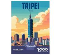 Rompecabezas para Adolescentes Rompecabezas De 1000 Piezas Taipei Taiwan City Rompecabezas para Adultos Juego De Ingenio Análisis Y Lógica Juego Desafiante Regalos 38x26cm/1000pcs