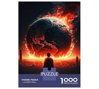 Rompecabezas para Adolescentes Rompecabezas De 1000 Piezas The World Is on Fire Rompecabezas para Adultos Juego Práctico Corte De Precisión Reducción del Estrés Regalos 52x38cm/1000pcs