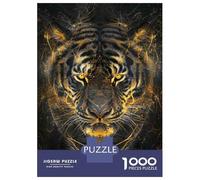 Rompecabezas para Adolescentes Rompecabezas De 1000 Piezas Tiger Wall Art Print-3 Rompecabezas para Adultos Juego De Ingenio Análisis Y Lógica Juego Desafiante Regalos 52x38cm/1000pcs