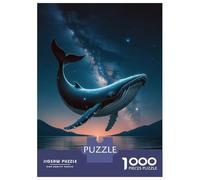 Rompecabezas para Adolescentes Rompecabezas De 1000 Piezas Whale in The Night Sky Rompecabezas para Adultos Juego Práctico Corte De Precisión Reducción del Estrés Regalos 70x50cm/1000pcs