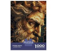 Rompecabezas para Adolescentes Rompecabezas De 1000 Piezas Zeus God Mosaic Rompecabezas para Adultos Juego Práctico Corte De Precisión Reducción del Estrés Regalos 52x38cm/1000pcs