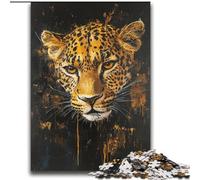 Rompecabezas para Adolescentes, Rompecabezas de 2000 Piezas Golden Leopard Staycation Kill Time con Piezas aleatorias Totalmente entrelazadas, 70x100cm
