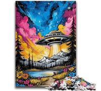 Rompecabezas para Adolescentes: Rompecabezas de Extraterrestres, ovnis y para Adolescentes, Ideal para Pasar el Tiempo Libre en casa con Papá Noel (75x50cm)