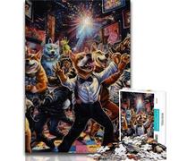 Rompecabezas para Adolescentes Rompecabezas de Fiesta de Perros 1000 Piezas para Adultos Juguetes desafiantes Toda la Familia (26x38cm)