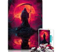 Rompecabezas para Adolescentes: Rompecabezas de la Luna de Sangre y la Parca, con Piezas aleatorias Que se entrelazan, para niños de 14 años y más, 26x38cm