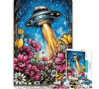 Rompecabezas para Adolescentes: Rompecabezas de ovnis Extraterrestres de 1000 Piezas, Juego Educativo para cumpleaños y Navidad para Mayores de 14 años, 50x75cm