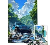 Rompecabezas para Adolescentes Rompecabezas Jeep Todoterreno de 1000 Piezas para Adultos Juguetes antiestrés decoración Actividades Divertidas en casa (tamaño 38x26cm)