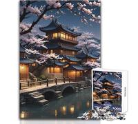 Rompecabezas para Adolescentes Sakura Rainy Evening, 1000 Piezas, Juego Educativo de observación y Habilidad, Regalo Festivo significativo, tamaño 38x52cm