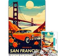 Rompecabezas para Adolescentes San Francisco 1000 Piezas Rompecabezas para Adolescentes y Adultos, Juguetes Juegos educativos Alivio del estrés Mejorar el Amor Entre Parejas 75x50cm