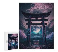 Rompecabezas para adolescentes Torii Gate Moonlit Night Rompecabezas para adolescentes: juegos de relajación, regalos divertidos y humorísticos para reducir el estrés 500 PCS