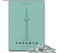 Rompecabezas para Adolescentes, Toronto, Ontario, 1000 Piezas, para Mayores de 14 años Desafiante, Divertido y Divertido Excelentes Regalos y Juguetes (26x38cm) 1000 Piezas