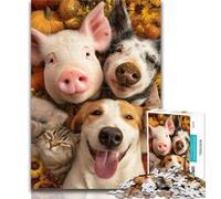 Rompecabezas para Adolescentes: Un Grupo de Animales de Granja, 1000 Piezas, Juguete Educativo Intelectual descompresor, Regalo de cumpleaños, 50x75cm