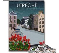Rompecabezas para Adolescentes Utrecht Países Bajos, Juguetes educativos, Juegos para aliviar el estrés y fomentar el Amor en Pareja, 75x100cm