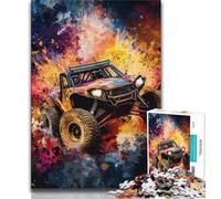 Rompecabezas para Adolescentes vehículos Todoterreno 1000 Piezas para Adultos cumpleaños Juego Familiar y pasatiempo 26x38cm