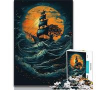 Rompecabezas para Adolescentes: Velero en el océano 1000 Piezas Ideal para Pasar el rato para aliviar el estrés para interactuar Entre Padres e Hijos 75x50cm