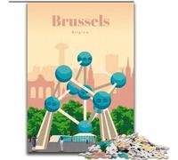 Rompecabezas para Adolescentes, Viaje a Bruselas, Rompecabezas para Decorar Paredes, cumpleaños y Navidad para Mayores de 14 años, 50x75cm