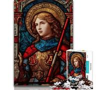 Rompecabezas para Adolescentes vidrieras de San Agustín Rompecabezas para Adultos 1000 Piezas antiestrés desafío difícil decoración única para el hogar y Regalos 38x26cm