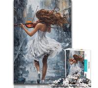 Rompecabezas para Adolescentes: Violín Tocando Pintura al óleo, 1000 Piezas, para Adultos y Adolescentes, Entrena tu Cerebro y Tus Manos, Regalo de cumpleaños, 50x75cm