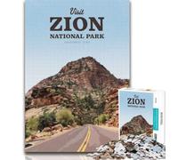 Rompecabezas para Adolescentes: Visita el Parque Nacional Zion, Rompecabezas de 1000 Piezas para Adultos, Juguetes educativos, decoración única para el hogar y Regalos, 75x50cm