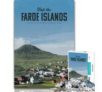 Rompecabezas para Adolescentes: Visita Las Islas Feroe Rompecabezas de 1000 Piezas para Adultos y Adolescentes Juguetes educativos, decoración única para el hogar y Regalos 75x50cm