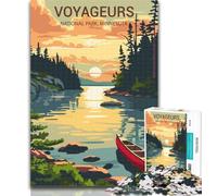 Rompecabezas para Adolescentes Voyageurs National Park Sunset, 1000 Piezas, Ideal para Adultos, Toda la Familia, 75x50cm