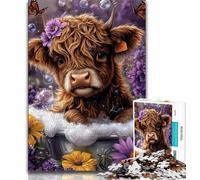 Rompecabezas para Adolescentes: Yak bañándose 1000 Piezas Entrena tu Cerebro y Tus Manos Regalo de cumpleaños 26x38cm