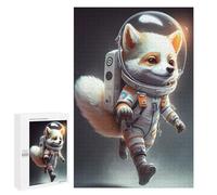 Rompecabezas para Adolescentes1000 PCS Astronaut Fox in Space Suit Rompecabezas para Adultos Juegos Divertidos Desafío Difícil Oferta como Regalos para Toda La Familia 1000 PCS