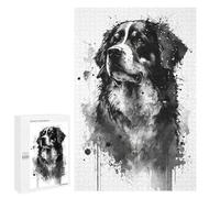 Rompecabezas para Adolescentes1000 PCS Bernese Mountain Dog Ink Rompecabezas para Adultos Juegos Divertidos Desafío Difícil Oferta como Regalos para Toda La Familia 1000 PCS