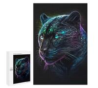 Rompecabezas para Adolescentes1000 PCS Black Panther with Neon Glow Rompecabezas para Adultos Juegos Divertidos Desafío Difícil Oferta como Regalos para Toda La Familia 1000 PCS