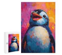 Rompecabezas para Adolescentes1000 PCS Blissful Cute Penguin Rompecabezas para Adultos Juegos Divertidos Desafío Difícil Oferta como Regalos para Toda La Familia 1000 PCS