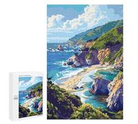 Rompecabezas para Adolescentes1000 PCS California Coast Pixel Rompecabezas para Adultos Juegos Divertidos Desafío Difícil Oferta como Regalos para Toda La Familia 1000 PCS