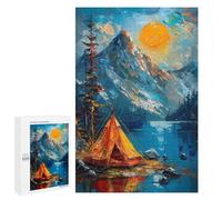 Rompecabezas para Adolescentes1000 PCS Camping Mountains Rompecabezas para Adultos Juegos Divertidos Desafío Difícil Oferta como Regalos para Toda La Familia 1000 PCS