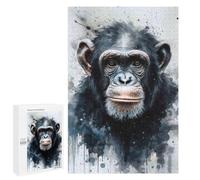 Rompecabezas para Adolescentes1000 PCS Chimpanzee Ape Artistry Rompecabezas para Adultos Juegos Divertidos Desafío Difícil Oferta como Regalos para Toda La Familia 1000 PCS