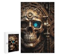 Rompecabezas para Adolescentes1000 PCS Eerie Steampunk Skull Rompecabezas para Adultos Juegos Divertidos Desafío Difícil Oferta como Regalos para Toda La Familia 1000 PCS