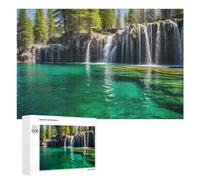 Rompecabezas para Adolescentes1000 PCS Emerald Lake with Waterfall Rompecabezas para Adultos Juegos Divertidos Alivia El Estrés Oferta como Regalos para Toda La Familia 1000 PCS