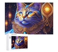Rompecabezas para Adolescentes1000 PCS Enchanted Celestial Cat Necklace Rompecabezas para Adultos Juegos Divertidos Alivia El Estrés Oferta como Regalos para Toda La Familia 1000 PCS