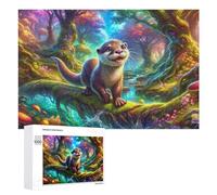 Rompecabezas para Adolescentes1000 PCS Fantasy Forest with Otter Rompecabezas para Adultos Juegos Divertidos Alivia El Estrés Oferta como Regalos para Toda La Familia 1000 PCS