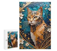 Rompecabezas para Adolescentes1000 PCS Gold Cat Kintsugi Rompecabezas para Adultos Juegos Divertidos Desafío Difícil Oferta como Regalos para Toda La Familia 1000 PCS