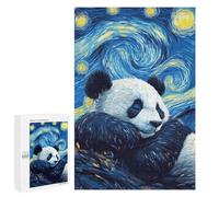 Rompecabezas para Adolescentes1000 PCS Panda Starry Night Rompecabezas para Adultos Juegos Divertidos Desafío Difícil Oferta como Regalos para Toda La Familia 1000 PCS