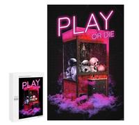 Rompecabezas para Adolescentes1000 PCS Play Or Die Gamer Quote Rompecabezas para Adultos Juegos Divertidos Desafío Difícil Oferta como Regalos para Toda La Familia 1000 PCS
