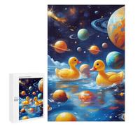 Rompecabezas para Adolescentes1000 PCS Rubber Ducks on Space Rompecabezas para Adultos Juegos Divertidos Desafío Difícil Oferta como Regalos para Toda La Familia 1000 PCS