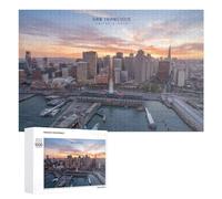 Rompecabezas para Adolescentes1000 PCS San Francisco Sunset Skyline -1 Rompecabezas para Adultos Juegos Divertidos Alivia El Estrés Oferta como Regalos para Toda La Familia 1000 PCS