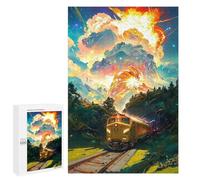 Rompecabezas para Adolescentes1000 PCS Train Journey Through Fantasy Land -1 Rompecabezas para Adultos Juegos Divertidos Alivia El Estrés Oferta como Regalos para Toda La Familia 1000 PCS