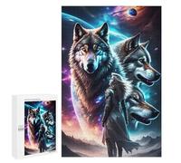 Rompecabezas para Adolescentes1000 PCS Wolf Guardians Cosmic Guardian Rompecabezas para Adultos Juegos Divertidos Alivia El Estrés Oferta como Regalos para Toda La Familia 1000 PCS