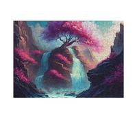 Rompecabezas para Adolescentes1000pcs(38x26cm) Amazing Tree Waterfalls Rompecabezas para Adultos Juego De Ingenio Mejora La Memoria Ayuda A Ejercitar El Cerebro 1000pcs(38x26cm)