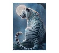 Rompecabezas para Adolescentes1000pcs(38x26cm) Enchanted White Tiger Moonlit Forest Rompecabezas para Adultos Juego Familiar Corte De Precisión Ayuda A Ejercitar El Cerebro 1000pcs(38x26cm)