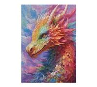 Rompecabezas para Adolescentes1000pcs(38x26cm) Rainbow Flower Dragon Rompecabezas para Adultos Juego De Ingenio Mejora La Memoria Ayuda A Ejercitar El Cerebro 1000pcs(38x26cm)